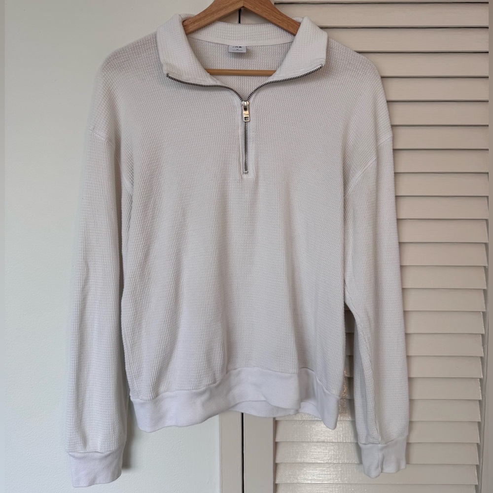 TNA Aritzia Waffle Quarter Zip